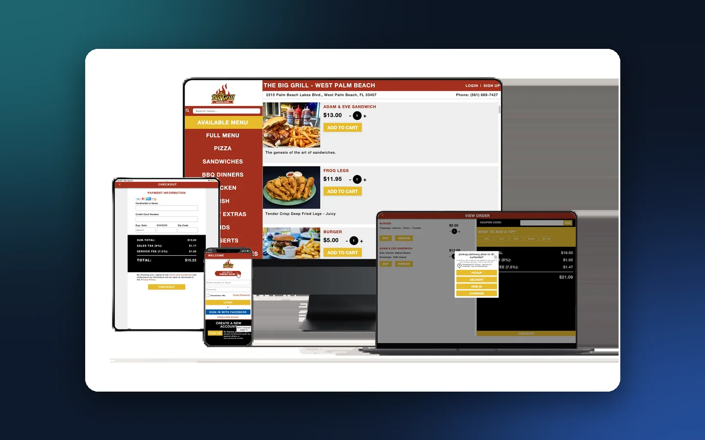 Order Anywhere — Web project by Hash Media