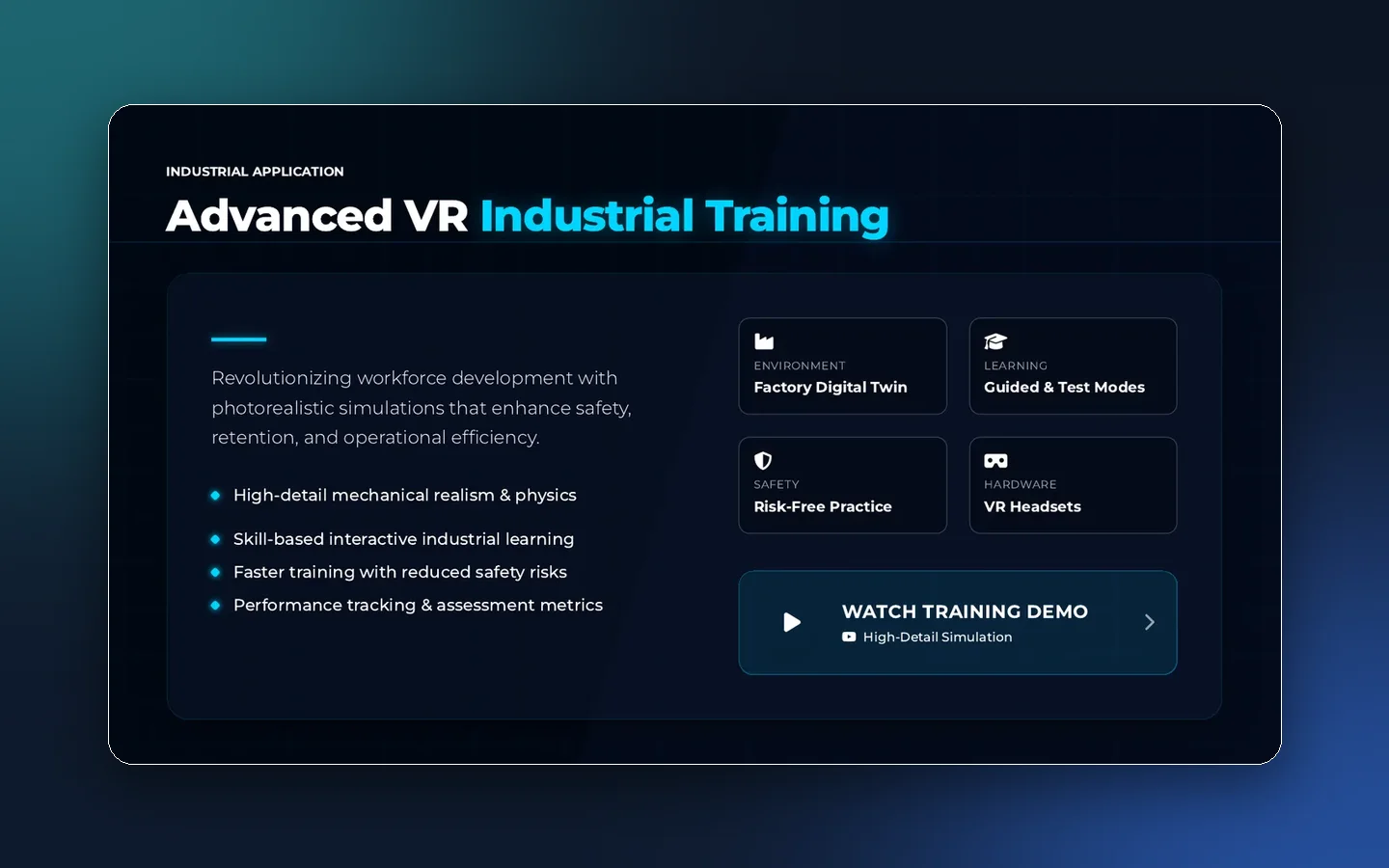 VR Industrial Training — VR project by Hash Media